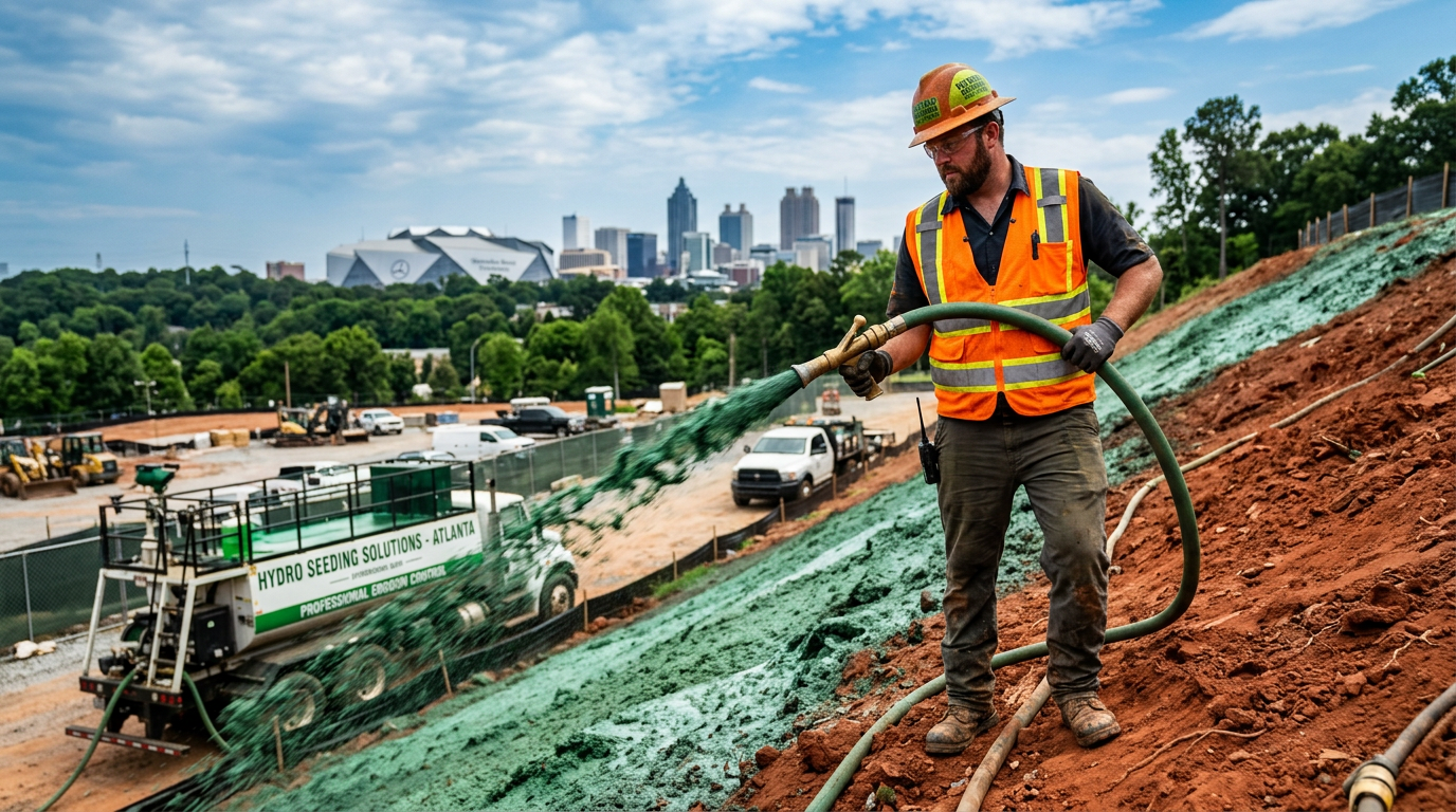 Atlanta Hydroseeding in action